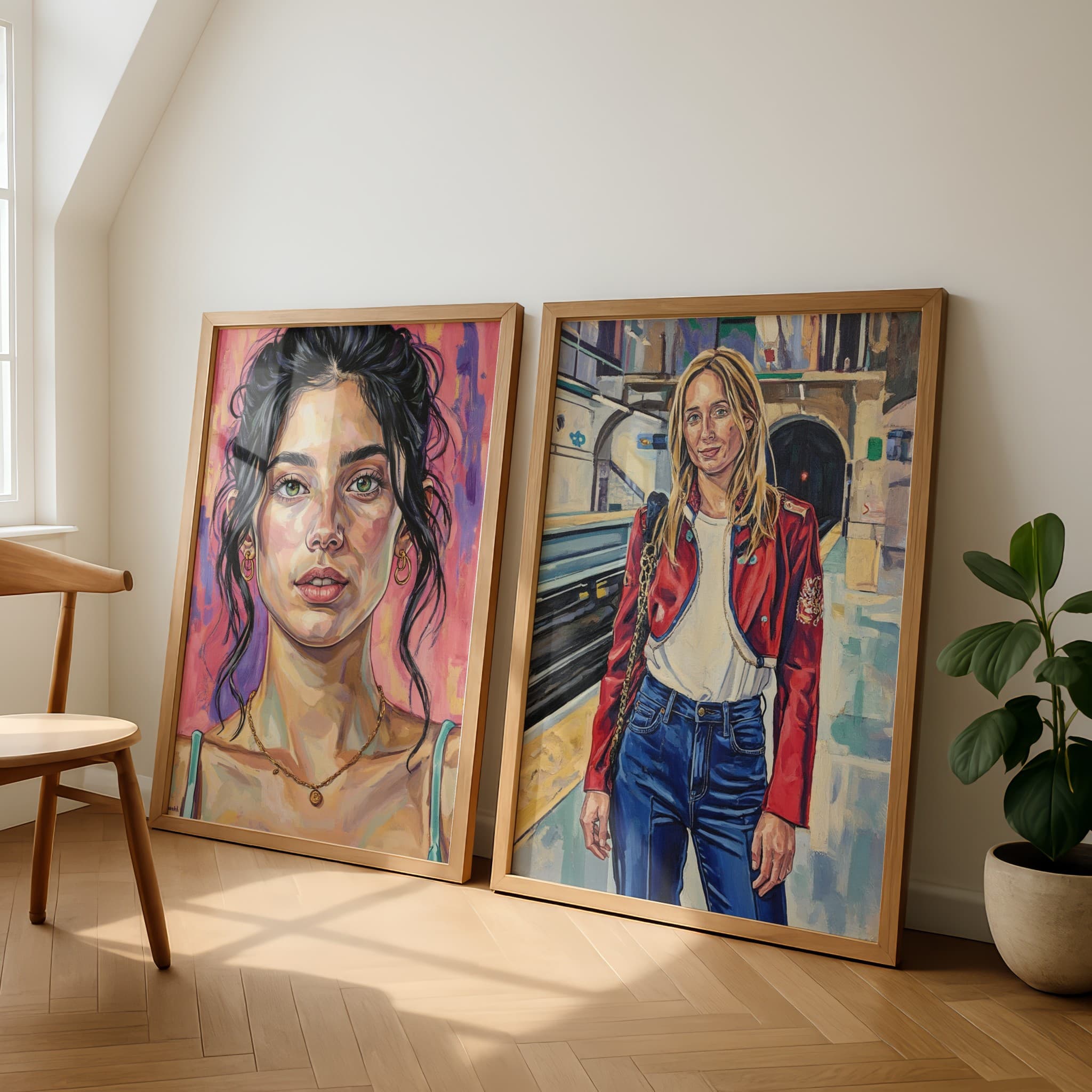 Eclectic gallery wall